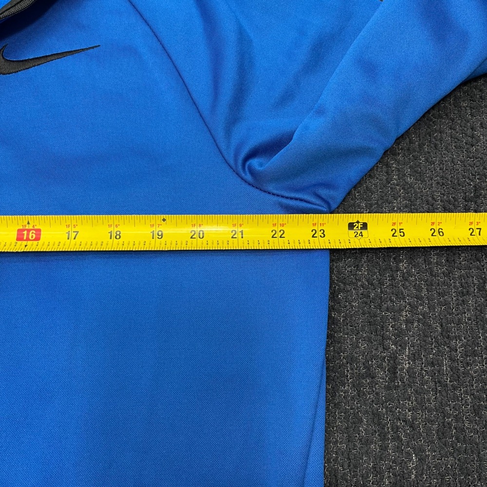 Nike Mens Dri-FIT 1/4 Zip Pullover Sweatshirt Royal Blue Training Top Size L - Picture 8 of 9